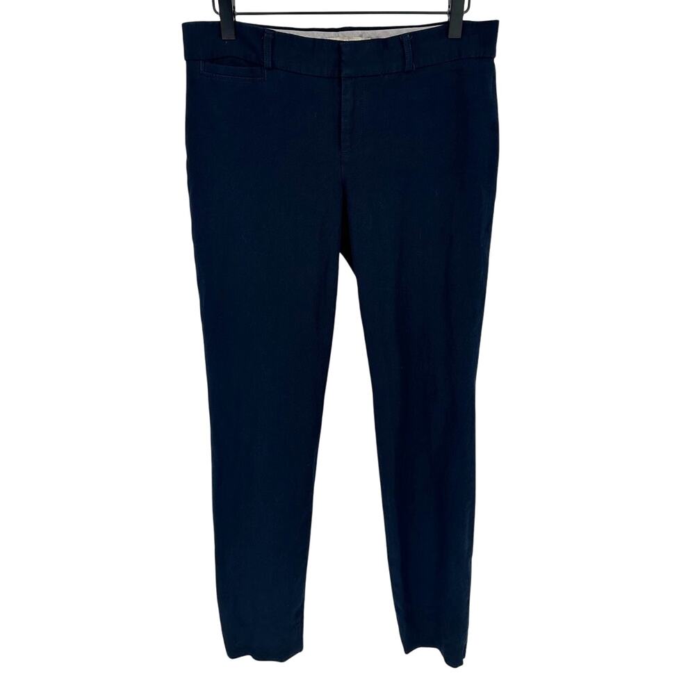 Banana Republic Sloan Womens Pants 4 Blue Mid Rise Straight Leg Trouser Workwear